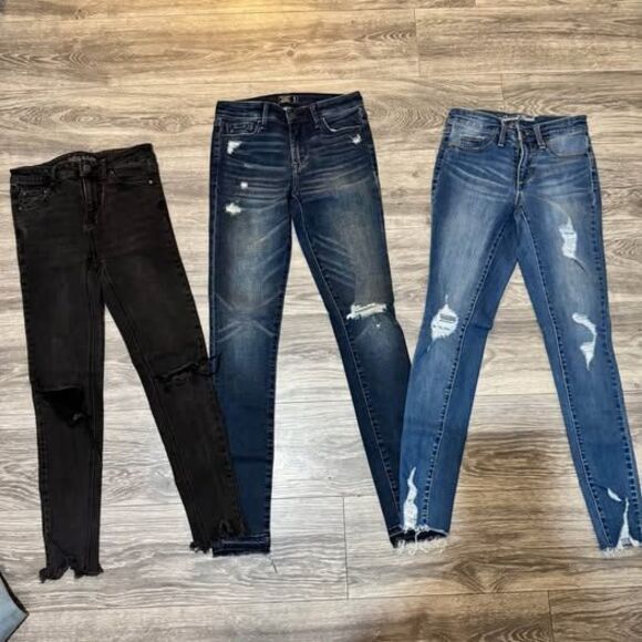 3 Womens Skinny Jeans- Size 0 - Picture 1 of 5